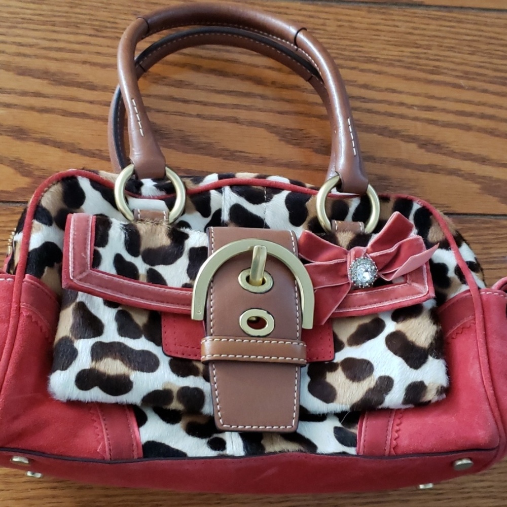 Coach leopard print pony hair, like new!